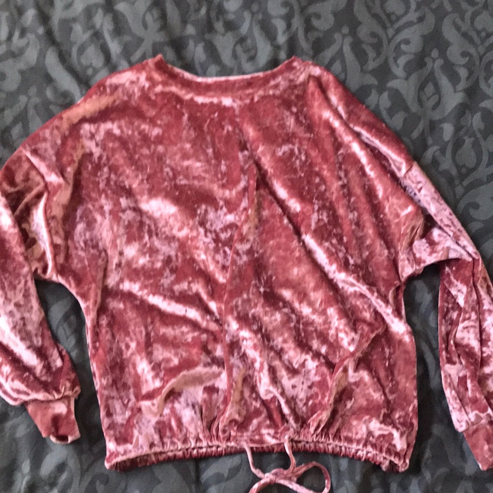 Pink Crushed velvet top